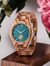 Load image into Gallery viewer, Natures Finesse Men or Women Sustainable Wooden Wrist Watch