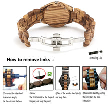 Load image into Gallery viewer, Natures Finesse Men or Women Sustainable Wooden Wrist Watch